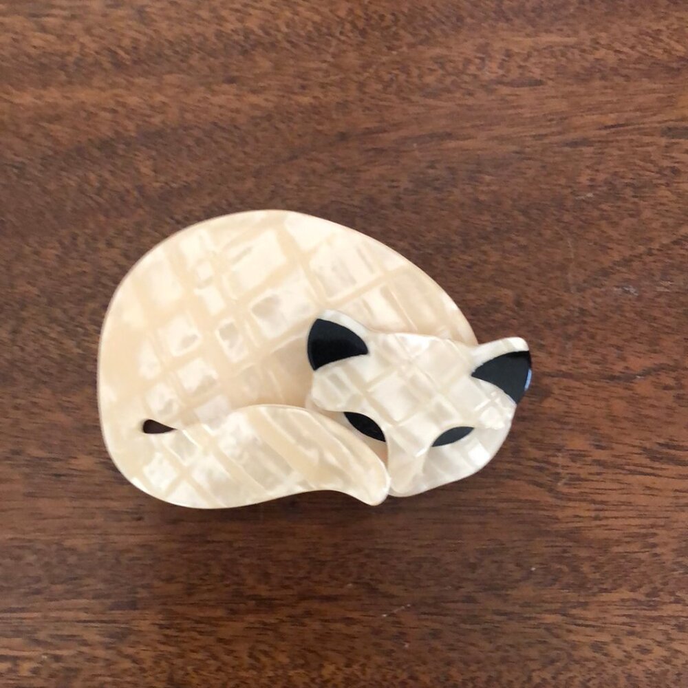 An Original Layered Resin Lea Stein Pin